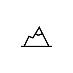 Mountains icon  in black line style icon, style isolated on white background