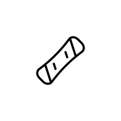 Snowboard icon  in black line style icon, style isolated on white background