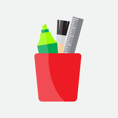 stationery holder icon design isolated on white background