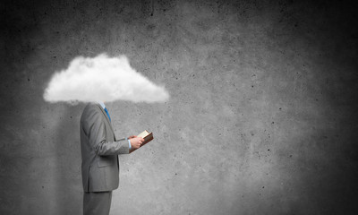 Cloud headed businessman