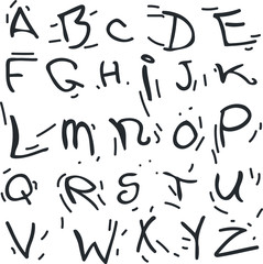 hand drawn alphabet