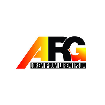 Letter ARG simple logo design vector