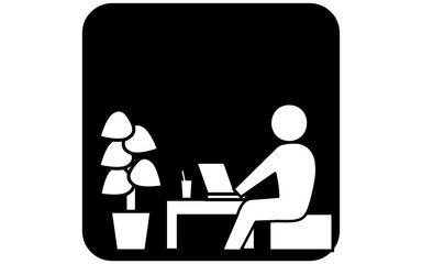 テレワークを勧めるアイコン