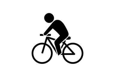 Fototapeta premium 自転車通勤などを勧めるアイコン