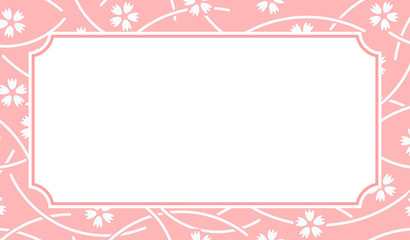 A Japanese Sakura Style Background, Template, Oriental Cherry Flowers