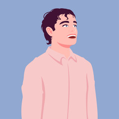 Portrait of an office worker in a pink shirt