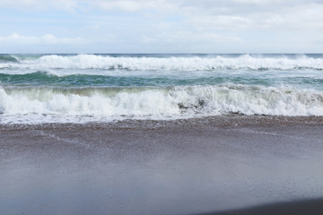海　波　浜　素材