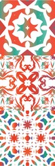 Ethnic ceramic tiles in mexican talavera.