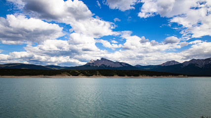 lake and mountains in the summer