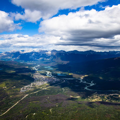 view from the mountains jasper national park
