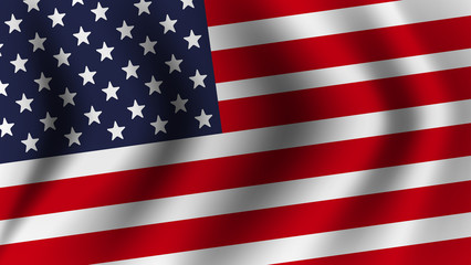 Fototapeta premium realistic american flag waving vector