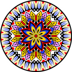 colorful abstract vector mandala round ornament