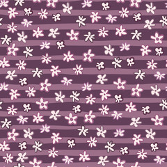 Abstract floral seamless pattern with little daisies.