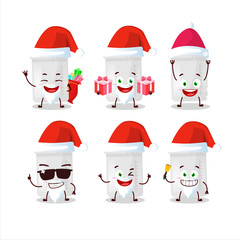 Santa Claus emoticons with science bottle cartoon character