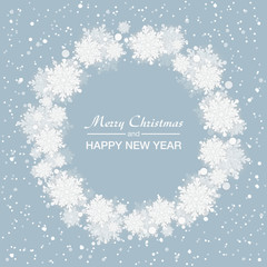 Vector banner for Christmas, New Year, snowflakes