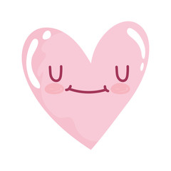 love heart romantic passion cartoon isolated icon design