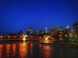 night view of city