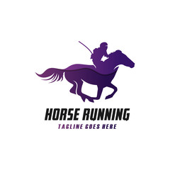 modern running horse logo