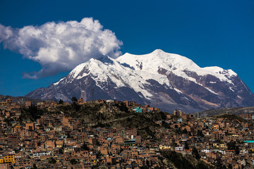El Alto, La Paz, Bolivia. May, 21, 2019: View of the city of El Alto. Located at more than 4000...
