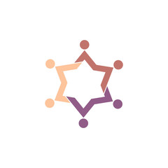 Friend vector icon logo design template illustration