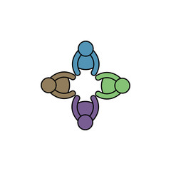 Friend vector icon logo design template illustration