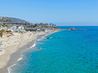 Aerial view of Laguna Beach coastline , Orange County, Southern California Coastline, USA
