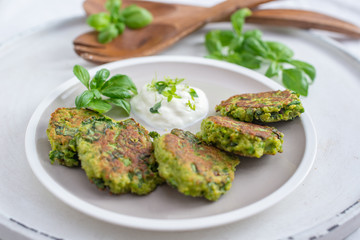 healthy home made vegan kale patties on a table