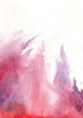 Red watercolor abstract texture. Beautiful gradient from red to purple. High resolution backdrop. There is blank place for your text, textures design art work or skin product.