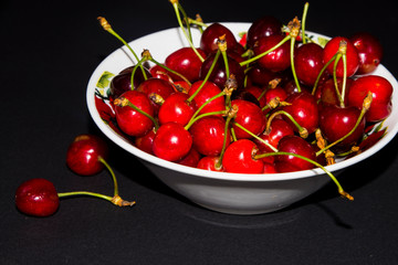 cherries in a bowl