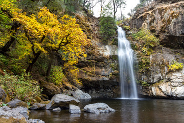 Swimmin' Hole - Potem Creek Falls fills a pool perfect for quiet reflection or cooling off. Round Mountain, California, USA