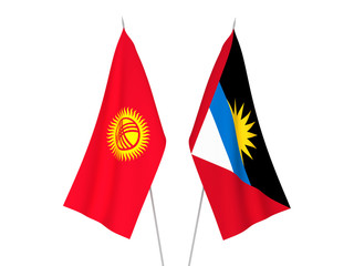 Obraz premium Kyrgyzstan and Antigua and Barbuda flags