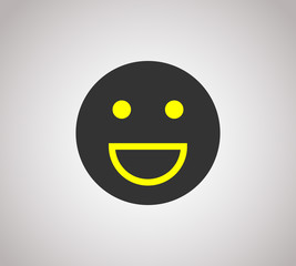 Happy emoji icon.Emoticon Icon In Trendy Design Vector Eps 10