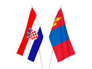 Croatia and Mongolia flags