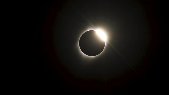 Eclipse shot totality diamond ring shot solar flares
