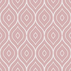 Seamless vector ornament. Modern background. Geometric modern purple and white dotted pattern