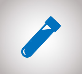 Clinical analysis test tube icon. vector graphics
