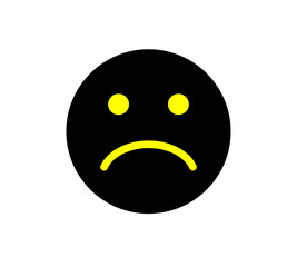 sad emoji icon vector isolated.