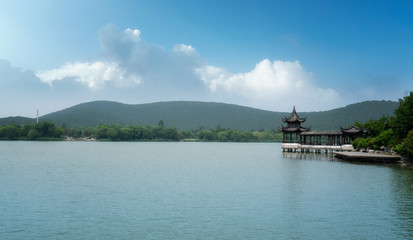 The Beautiful Landscape of Yulong Lake in Xuzhou