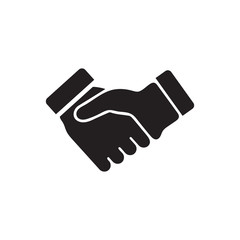 Partnership handshake icon black vector illustration