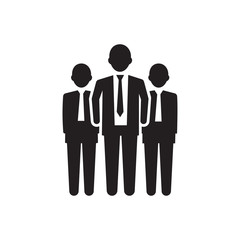 Businessman leadership icon black vector illustration