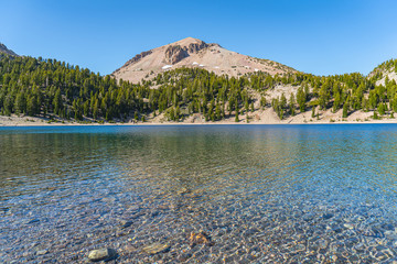Lassen Volcanic National Park Landscape, Located at Northern California, pass the city of Redding. 