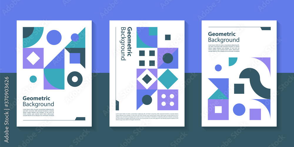 Poster modern geometric poster background design with abstract shape.
