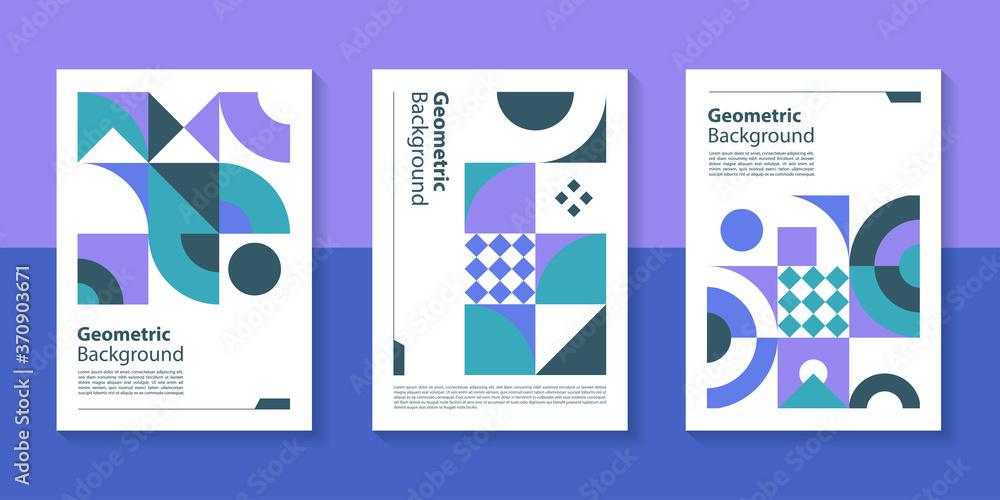 Poster modern geometric poster background design with abstract shape.