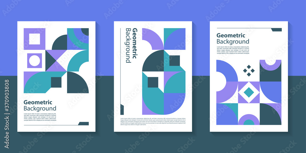 Poster modern geometric poster background design with abstract shape.