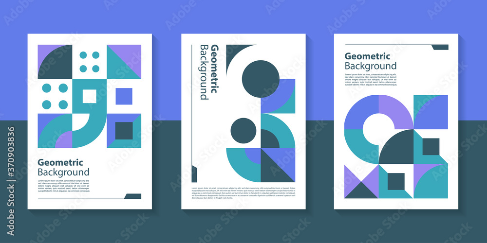 Poster modern geometric poster background design with abstract shape.