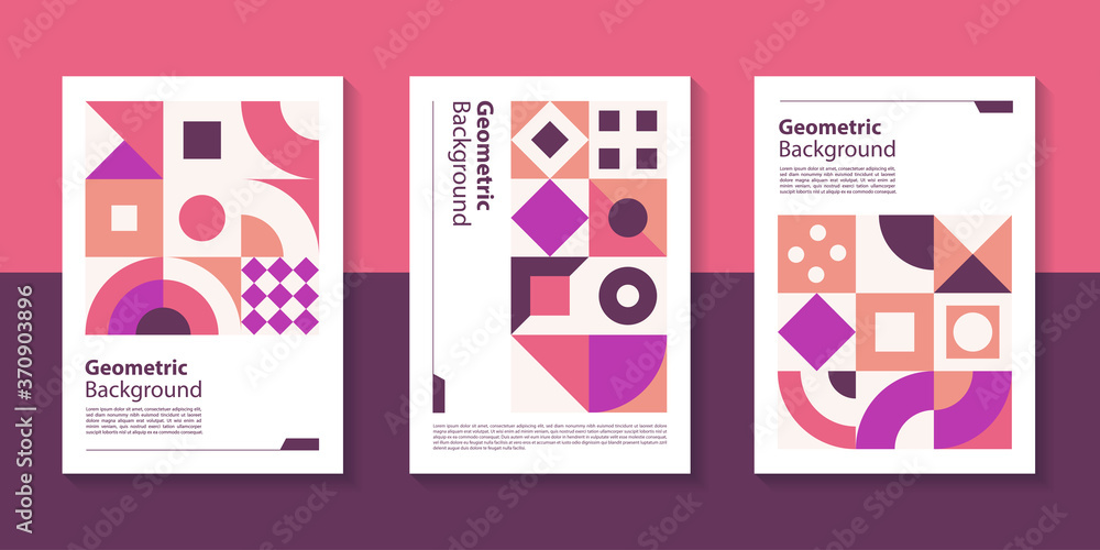Poster modern geometric poster background design with abstract shape.