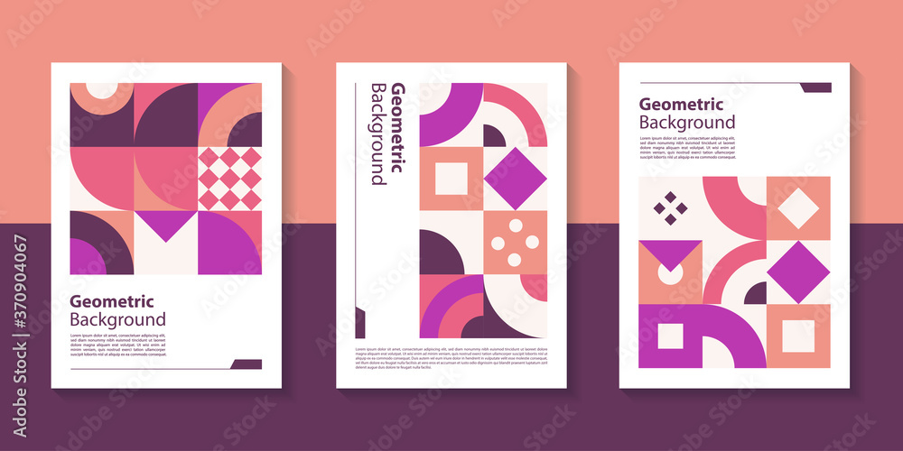 Poster modern geometric poster background design with abstract shape.