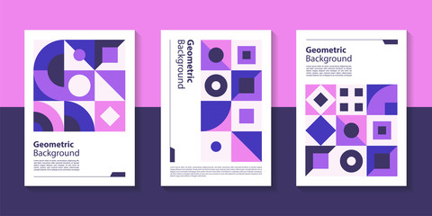 Modern geometric poster background design with abstract shape.