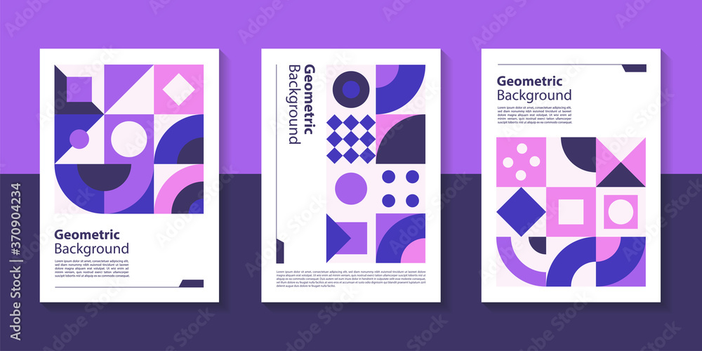 Poster modern geometric poster background design with abstract shape.