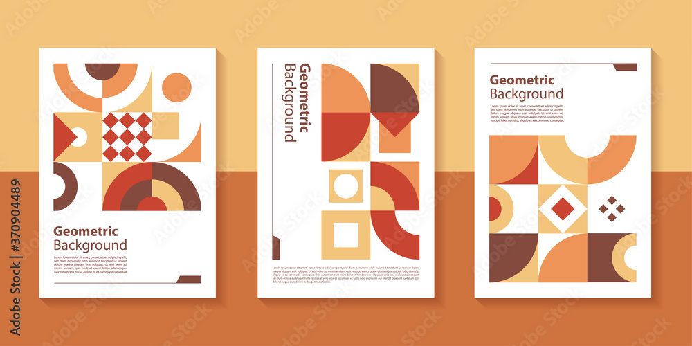 Poster modern geometric poster background design with abstract shape.